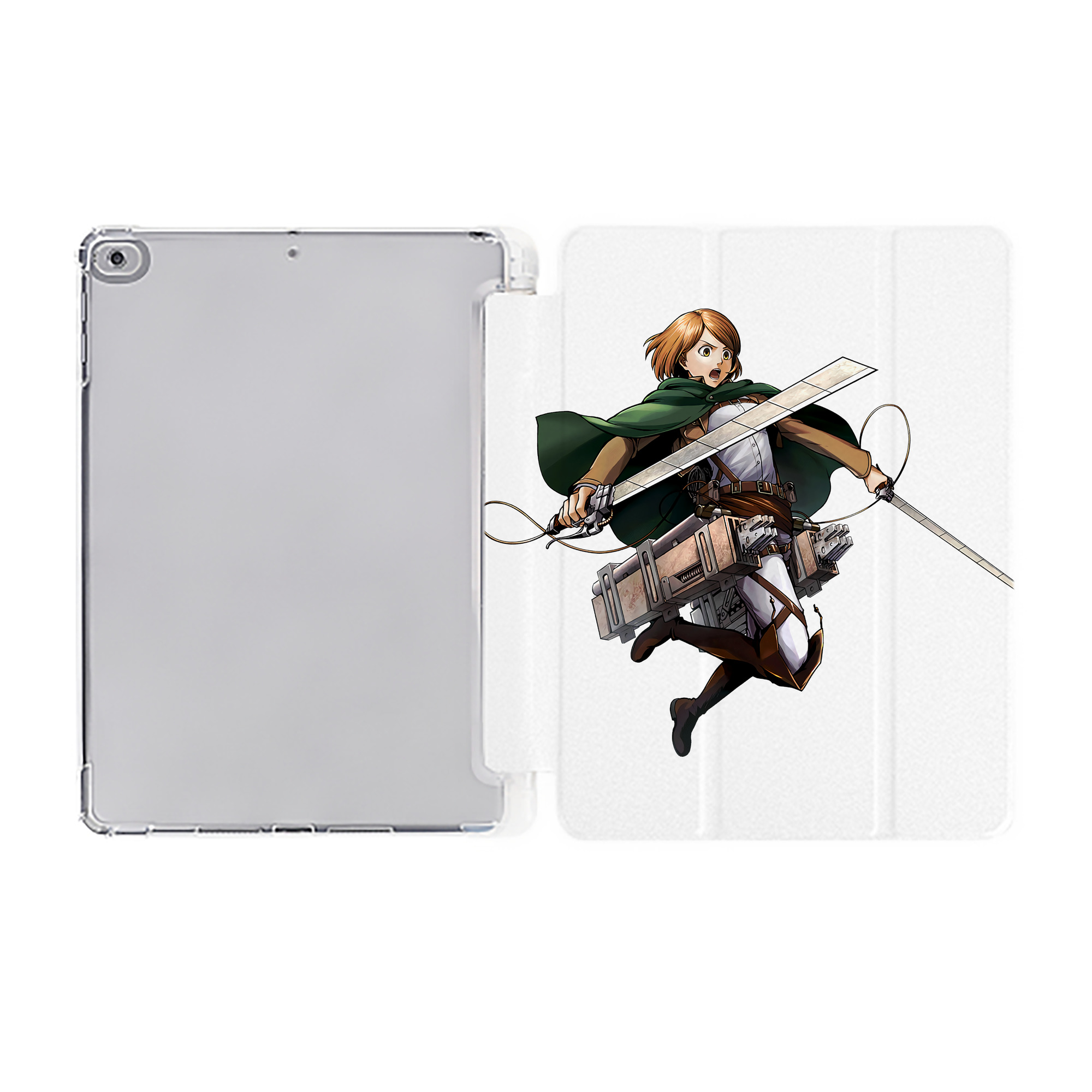 （画像用） 進撃の巨人 ペトラ·ラル Attack on Titan Petra Rall IPad ケース ペン収納付き 三つ折りスタンド PUレザー×シリコン 対応機種9.5/10.5/10.9インチ